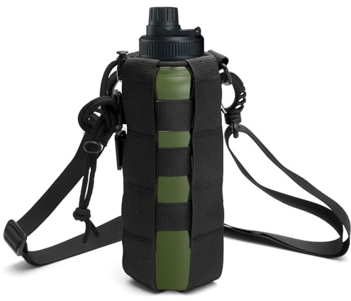 APOMOONS Flaschenhalter Gürtel, Flaschenhalter Rucksack mit Kordelzug, Verstellbarer Flaschenhalter Tasche Flaschengurt Bierhalter Gürtel für Becherhalter Festival Laufen Camping Wandern Reisen