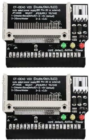 Enwye 2 schede Adattatore CF a IDE 40 Pin Compact Flash CF Convertitore per Disco Rigido IDE per Notebook, dispositivi industriali, STB Linux, Router e Firewall