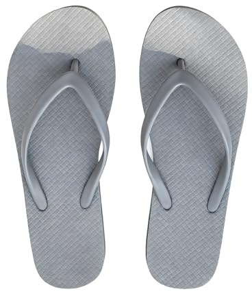 LXEASYGO Unisex Summer Flip Flops Beach Flatform Rubber Flip Flops Slip-Resistant Shower Swimming Pool Shoes (GreyA, Adult, Men, 2, Numeric Range, UK Footwear Size System, 3, Medium)