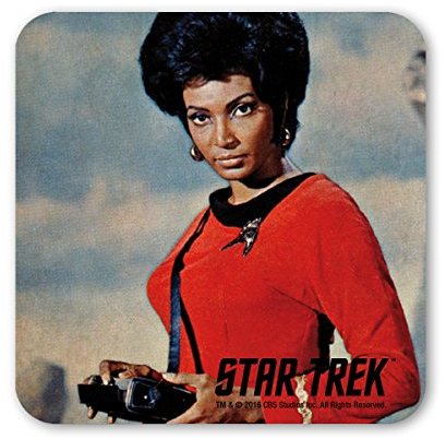 Logoshirt® Star Trek I Commander Uhura I Works I Untersetzer | Kork | 10x10cm | langlebiger Druck | Lizenziertes Originaldesign