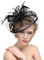 Femme Petit Chapeau Vintage Bibi Serre Tête Mariage avec Voilette Elégant Bandeau Fascinator Hat Coiffure Voile avec Plume Pince pour Engagement Mariage Soirée Bal Cérémonie Saint Valentin Fête