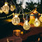 50 LED Lichterkette Solar Außen, 9.5M 8 Modi Beleuchtung Solarlichterkette mit Wasserdicht Lichtsensor Kristall Kugel Warmweiß Solarlampe Deko für Garten Party Hochzeite Weihnachten