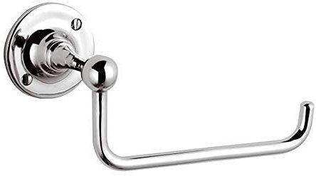 Milano Elizabeth Traditional Bathroom Wall Mounted Toilet Roll Paper Holder - Chrome