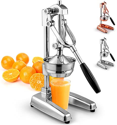 Zulay Kitchen Spremiagrumi professionale – Pressa manuale per agrumi e spremiagrumi – Spremiagrumi in metallo – Spremiagrumi manuale extra alto e resistente manuale per spremi lime