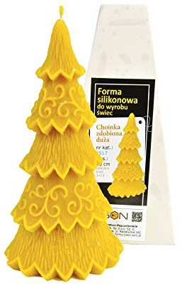 LYSON Kerzengießform Silikonform Der geschmückte Weihnachtsbaum, Aromatherapie Kerzen 3D Groß Bienenenwachskerzen Kerzenherstellung Bienenwachskerzen gießen Geschenkidee wiederverwendbar