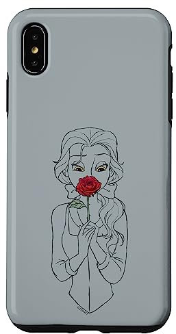 Coque pour iPhone XS Max Disney La Belle et la Bête Rose Art