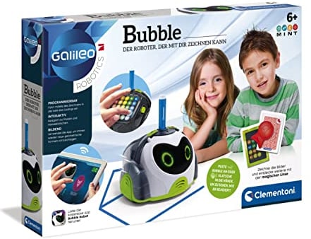 Clementoni Galileo Robotics – Bubble, interaktiver Zeichen-Roboter, Programmieren & Codieren für Einsteiger, elektronisches Spielzeug für Kinder ab 6 Jahren 59231,Exklusiv bei Amazon