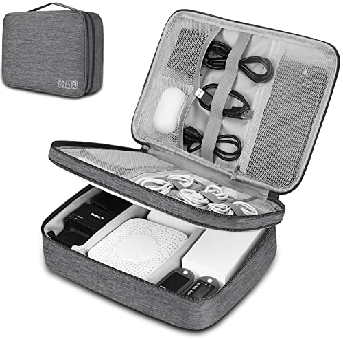 XINGXINRONG Kabel Organizer Tasche, Kabeltasche Tech Pouch Zubehör Elektronische Tasche für Ladekabel, Reise Elektronik Organizer für Handy, Ladegerät, Powerbank, 1 Stück