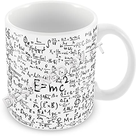 FlyingTurtles E=MC2 Physics, Maths, Science Student Gift Ceramic White 11oz Mug by FT.