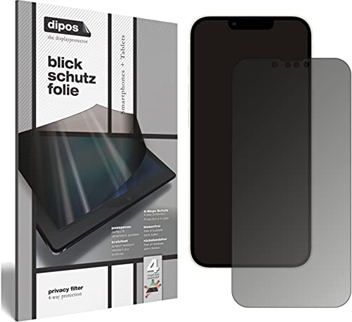 dipos I Sichtschutz-Folie matt kompatibel mit Apple iPhone 13 Pro Max Blickschutzfolie Display-Schutzfolie Privacy-Filter