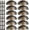 linvshi shop Poignée Coquille,12 Pièces Poignée de Coquille Vintage,Poignées de Tiroir Semi-Circulaires,Poignées de Tirage de Tiroir Vintage,Boutons de Portes pour Placards