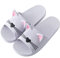 AioTio Pantoufles pour Chats Confortable Femmes Chaussons de Salle Bain Doux Pantoufles de Plage Sandales(Violet Clair, 38/39 EU)