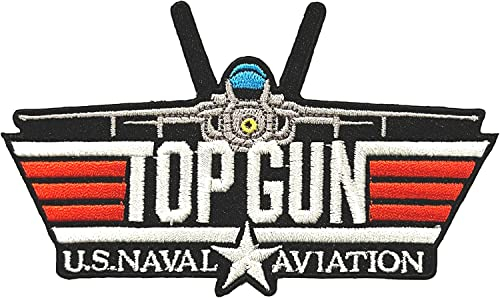 Alpha K Top Gun Patch, T-OP G-UN Stickerei-Patch, Militär, taktische Moral-Patch, Abzeichen, Emblem-Applikation, Haken-Patches für Kleidung, Rucksack, Patch