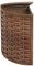 Eck-Wäschekorb HWC-H87, Wäschebox Wäschesammler Wäschebehälter Wäschesortierer, Holz 70L 66x53x38cm - braun