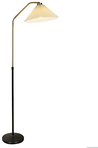 LGDEERCO 55 '' Moderne Plissee-Stehlampe Bogen-Stehleuchte Leselampe Dekorationsleuchten für Wohnzimmer Schlafzimmer Kinderzimmer Arbeitszimmer Nachttisch Lesen Vertikale Lampen