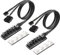 CERRXIAN PWM Lüfter Hub Splitter 1 bis 5 Splitter mit LP4 4Pin IDE Stromversorgungskabel, PC CPU Kühlung 4 PIN/3PIN Lüfter Stromkabel Hub Splitter Adapter für Desktop Computer Gehäuse Lüfter- 2PCS