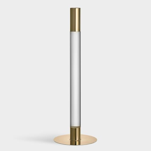 Orrefors - Lumiere Kerzenhalter Transparent/Gold, 32 cm