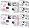 Treela Einwegkamera für Hochzeit, Bachelorette, Einwegblitz, 35 mm, Kamera für Geburtstag, Konzert, Reisen, Jahrestag, Party, Geschenk, Geschenk, Weiß, Rosa, Blume, 6 Stück