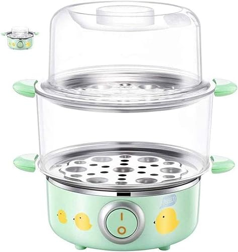 OUSIKA Egg Cooker, Stainless Steel Egg Boiler Steamer with Auto Shut off,Egg Capacity for Soft, Medium, Hard Boiled Eggs, Omelettes Steam