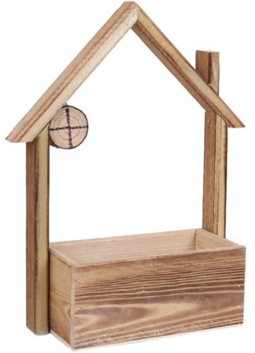 Fioriera da Parete in Legno per Cottage, Vaso da Fiori da Appendere a Parete, Vaso da Fiori Rustico a Parete per l'arredamento della Fattoria all'aperto