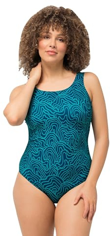 Ulla Popken, Damen, große Größen, Badeanzug Alice, Softline, Lines