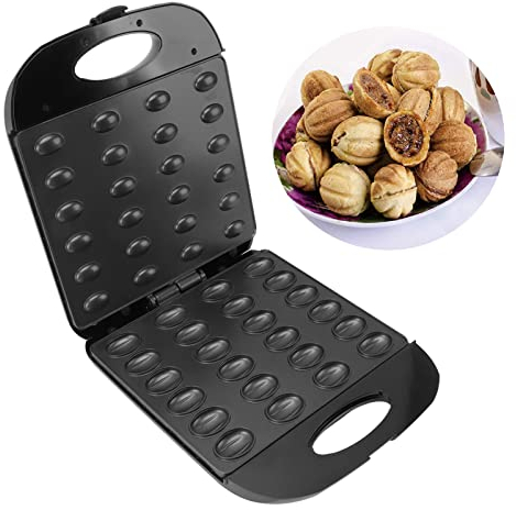 Macchina per Biscotti Alle Noci 24 Pezzi, Stampo Oreshki Antiaderente, Set di Stampi per Pasticceria Alle Noci di Grande capacità, Strumento per Cuocere Biscotti Riscaldanti