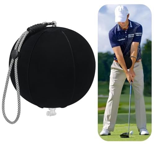 cakefly Golf Smart Ball Swing Trainer Aid Golf Impact Ball with Intelligent Arm Motion Guide, Practice Balls for Posture Correction & Gifts Black