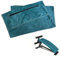 gvivej Sporthandtuch, Fitness Handtuch mit Reißverschluss Tasche, 120 x 50 cm Gym Handtuch, für Fitnessstudio und Training, Sport, Blau