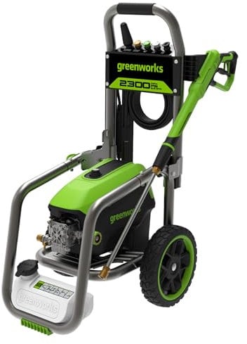 Greenworks Pro Brushless 2300 PSI (SGS Certified) 2.3 GPM Max / 1.2 GPM Electric Pressure Washer (Foldable Handles, Rugged Steel Frame, 25 FT Hose, 35 FT GFCI Power Cord)