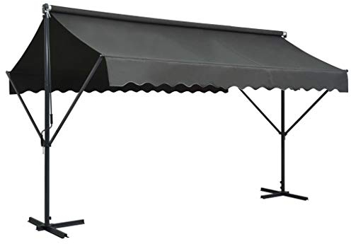 Lawn & Garden Freistehende Markise 400x300 cm Anthrazit Outdoor Living