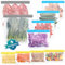 IDEATECH 10 Pack Reusable Freezer Bags, Reusable Silicone Food Storage Bags, Leak Proof Ziplock Airtight Containers for Lunch, Snacks, Fruits and Vegetables (2XL+4M+4S Packs)