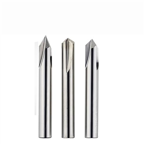 Wolfram-Vollhartmetall-Senkerbohrer, Fasenfräsen for Aluminium, Kupfer, 60, 90, 120 Grad, 1 Stück(4mm(60 Degree))