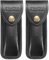 sourcing map 2pcs Leather Knife Sheath 5.71 Leather Pocket Knife Sheath with Hole for Folding Knife Camping Hunting Outdoors, Black