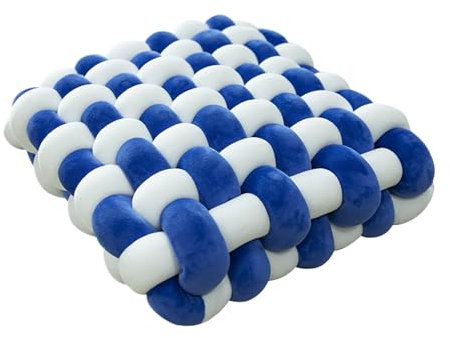 Almohada de lanzar suave, almohada de nudos cuadrados | Cojín anudado cuadrado en respaldo suave para la cama - Almohadas de lanzar decorativas elásticas para meditación, lectura, descanso, sueño