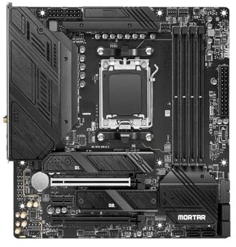 QWEOWW Scheda Madre Fit for MSI B650M Mag B650M Mortar WiFi Socket AM5 DDR5 256 GB M.2 NVMe Micro ATX Supporta CPU Ryzen 9 7950X 8700G 7700