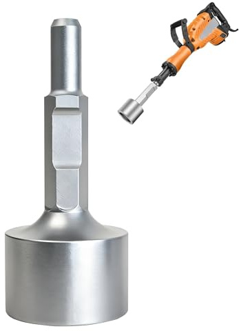 TINMAGI Jack Hammer Star Picket Driver, Pfahlramme Bit, Treiber Meißel Bit 85x105x220mm, SDS HEX Erdnageleintreiber, für Einsetzen Holzpfosten Rohre Stahlrohr