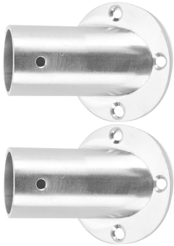 ERINGOGO Stangenhalterung Schräg Für 90° Wandecken 2Er Set Wandhalterung Stange Für Kleiderstange Closet Pole Socket Stangenhalterung Für Schräge Ecke Einfach Zu Montieren Für Schlafzimmer Und Bad