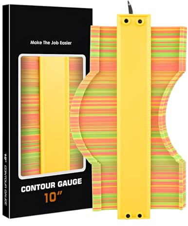 Contour Gauge Profile Tool with Lock, 10Inch SuperGauge Shape and Outline | Gifts for Men Women Dad Boyfriend Husband-Precisely Copy Irregular Shape Duplicator-Cool Gadgets