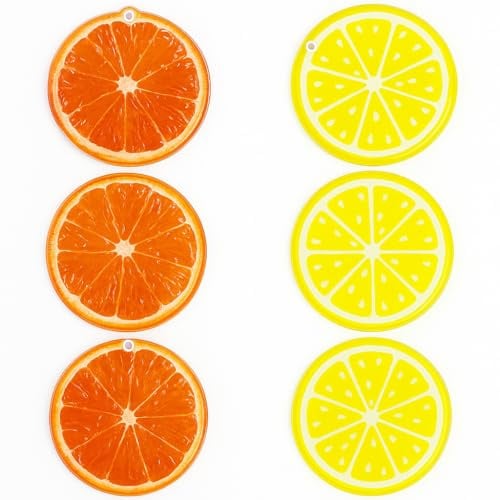 6er Set Kühlkissen Ø 12 cm – Wiederverwendbare Gelpads im Frucht-Design Orange & Zitrone – Ideal bei Kopfschmerzen, Prellungen, Sport, Verletzungen & Sommerhitze – Für Kinder & Erwachsene