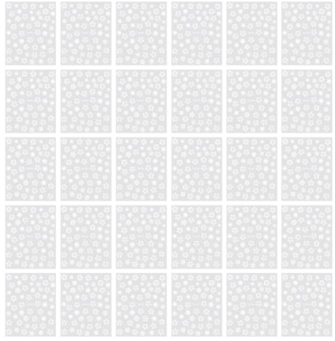 30 Blatt Blumen Nagelsticker Weiße 3d Selbstklebende Kunststoff
