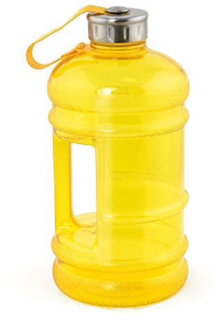 MELIANDA XXL Sport Trinkflasche MA-7400 - 2,2 Liter - MAXI Wasserflasche - Gym-Bottle - BPA & DEHP Frei, Gelb