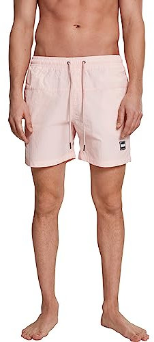 Urban Classics Herren Badehose Block Swim Shorts pink XS