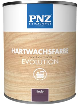 PNZ Hartwachsfarbe evolution für Innen | Nachhaltig hergestellt mit regionalen Rohstoffen | besonders strapazierfähig | Arbeitsplatten, Holzmöbel, Holz-Boden, Gebinde:0.75L, Farbe:flieder