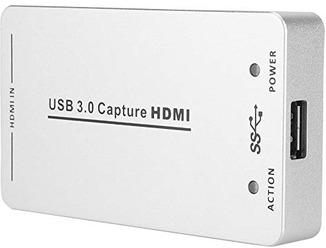 Diyeeni USB 3.0 HDMI Video Capture Karte, 1080p@60fps HD Video Rekorder Grabber Live Streaming Kompatibel mit Windows, Linux, Max OS, HD Video aufnahmekarte Keine Treiber Eerforderlich