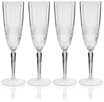 Maxwell & Williams - Lot de 4 Flûtes à Champagne en Cristal, Collection Verona, Modèle JQ0003, 150 ml - Transparent