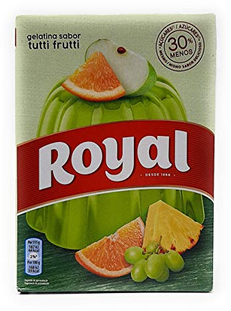 Royal, Gelatina en Polvo, Sabor Tutti Fritti, 30% Menos Azúcares, 114 g