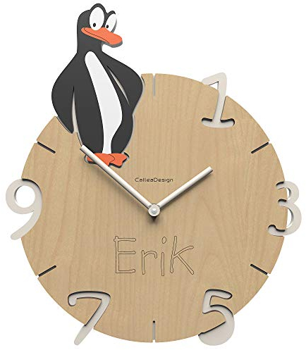 CalleaDesign 32 cm Pinguin Wanduhr