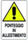 CARTELLO SEGNALETICO - PONTEGGIO IN ALLESTIMENTO - Con Adesivo in Vinile e Pannello in Forex (Pannello 5mm Stampato)
