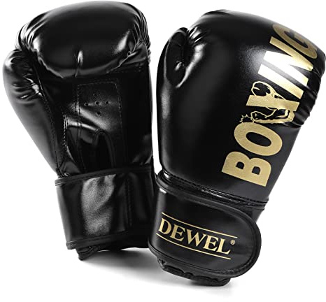 DEWEL Boxhandschuhe Kinder 8oz für Kinder von10-16 Jahre | MMA Box Handschuhe zum Kampfsport, MMA, Sparring, Muay Thai, Boxen | Boxhandschuhe Männer & Damen