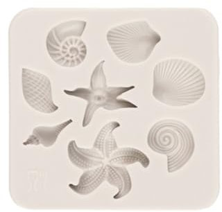 DUORUIMI Moule en silicone pour fondant, gâteau, chocolat, cookie, bonbons, décoration de fête, motif étoile de mer